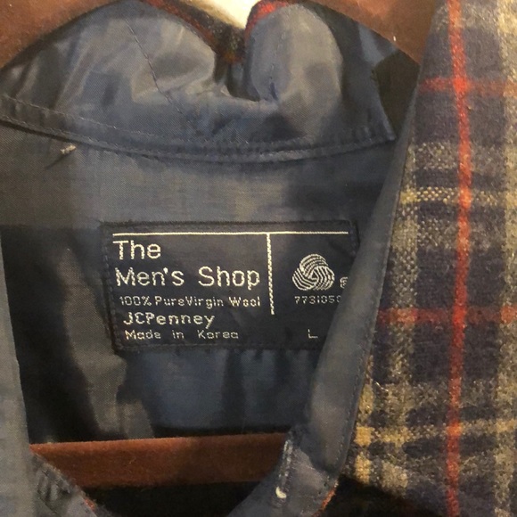 VINTAGE 1970’s Wool Men’s Button-Down - Picture 4 of 8